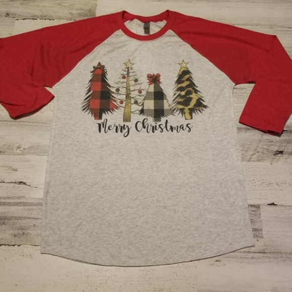 Emi Sue's Clothing Co. Tops - SALE Merry Christmas Raglan T-Shirt
